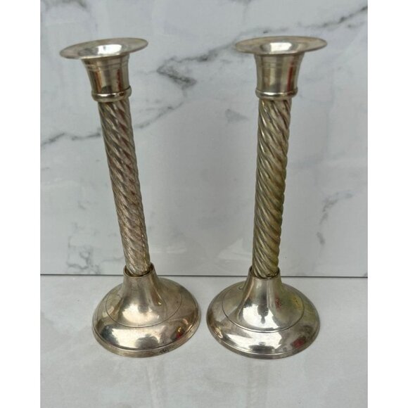International Handmade Silverplated India Set of Candle Stick Holders Home Decor - Picture 2 of 9